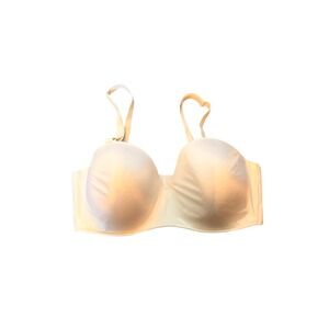 Cacique Intimates Cream Strapless Convertible Underwire Bra 42F Plus‎ Size